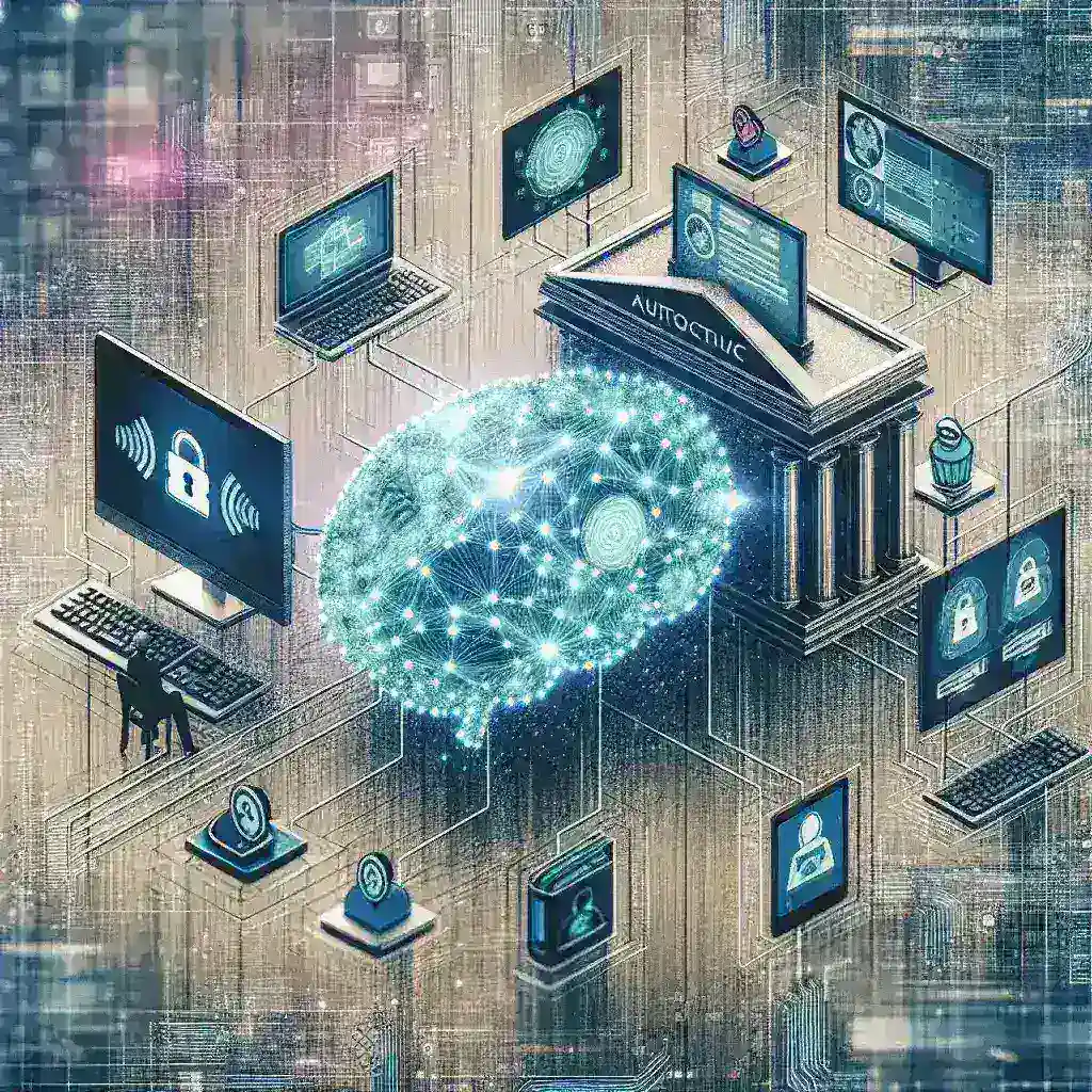 "Ilustrasi peluncuran platform keamanan proaktif berbasis machine learning untuk meningkatkan proteksi data di sektor perbankan Indonesia."