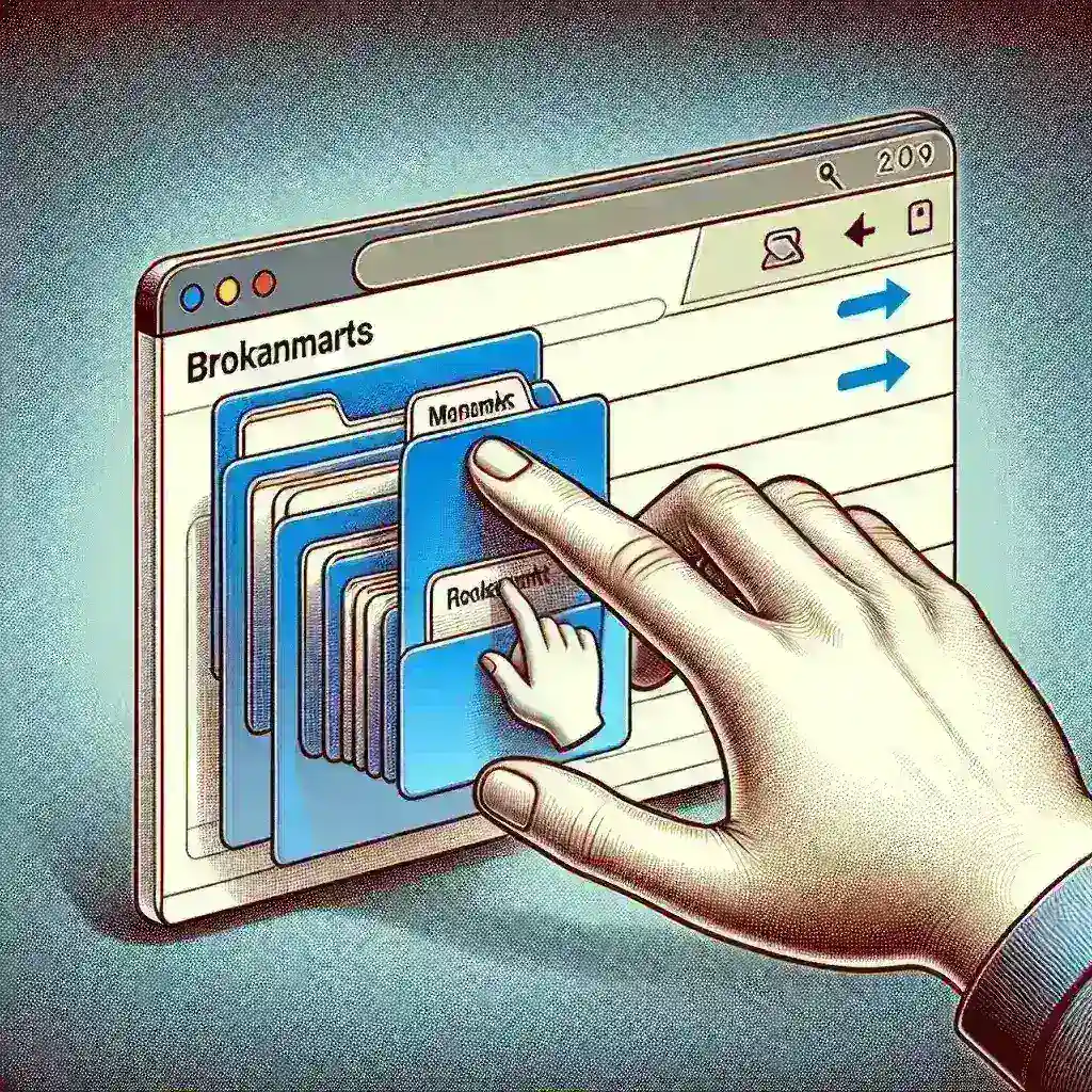 Alt text: "Ilustrasi cara mengelola bookmark di browser, menampilkan langkah-langkah praktis untuk mengatur dan menyimpan situs web favorit."