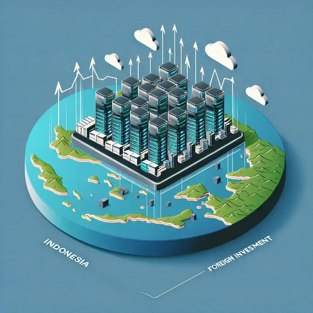 "Image of Indonesia's Batam Data Center highlighting advanced technology and infrastructure improvements aimed at attracting foreign investment."